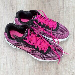 SKECHERS Go Walk Fuse GogaMat Athletic Shoes Hot Pink Black 8.5